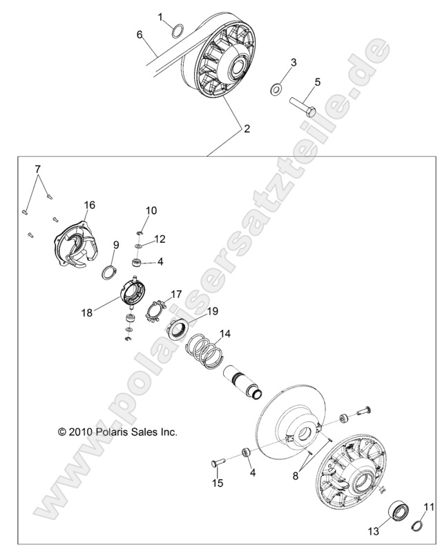 DRIVE TRAIN, SECONDARY CLUTCH