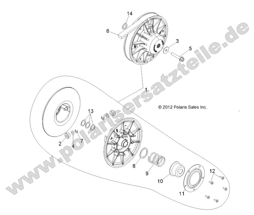 DRIVE TRAIN, SECONDARY CLUTCH
