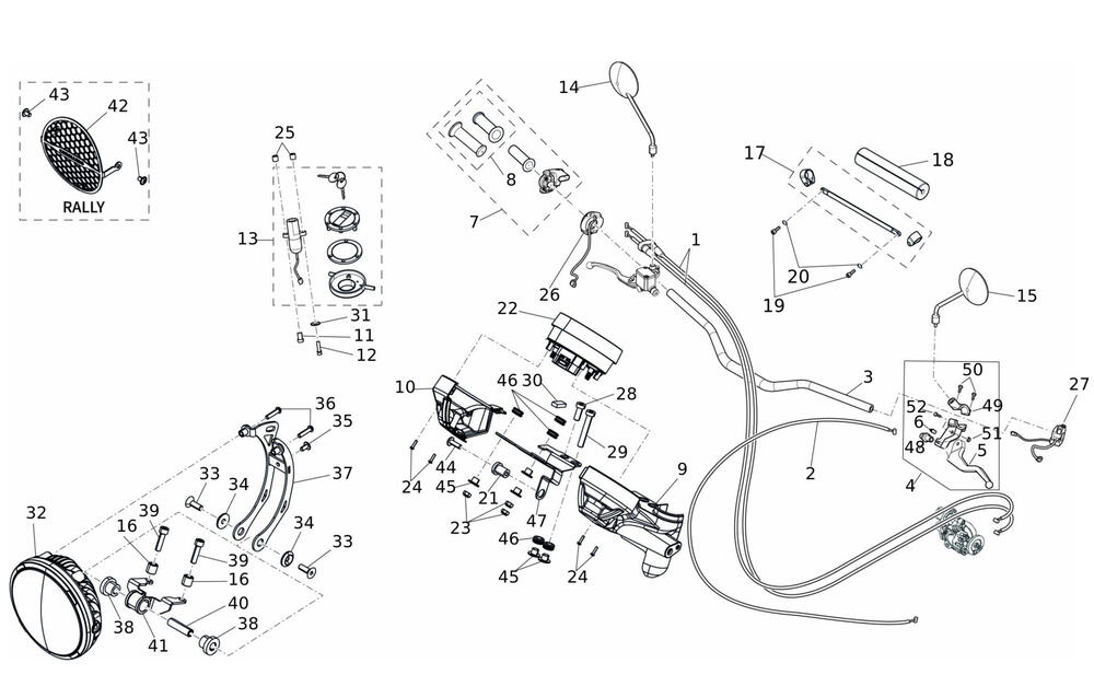 Caballero125MY24-Lenker-Bedienelement Lenker / Bedienelement