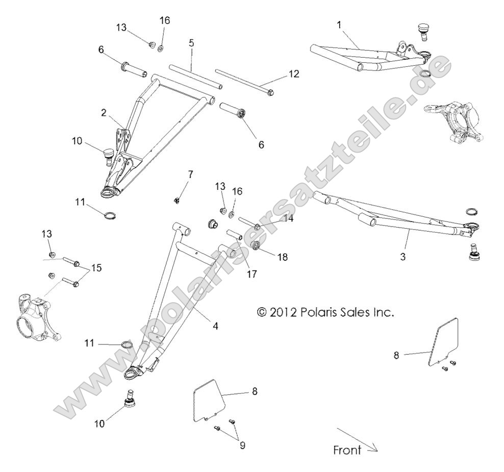 SUSPENSION, FRONT CONTROL ARMS