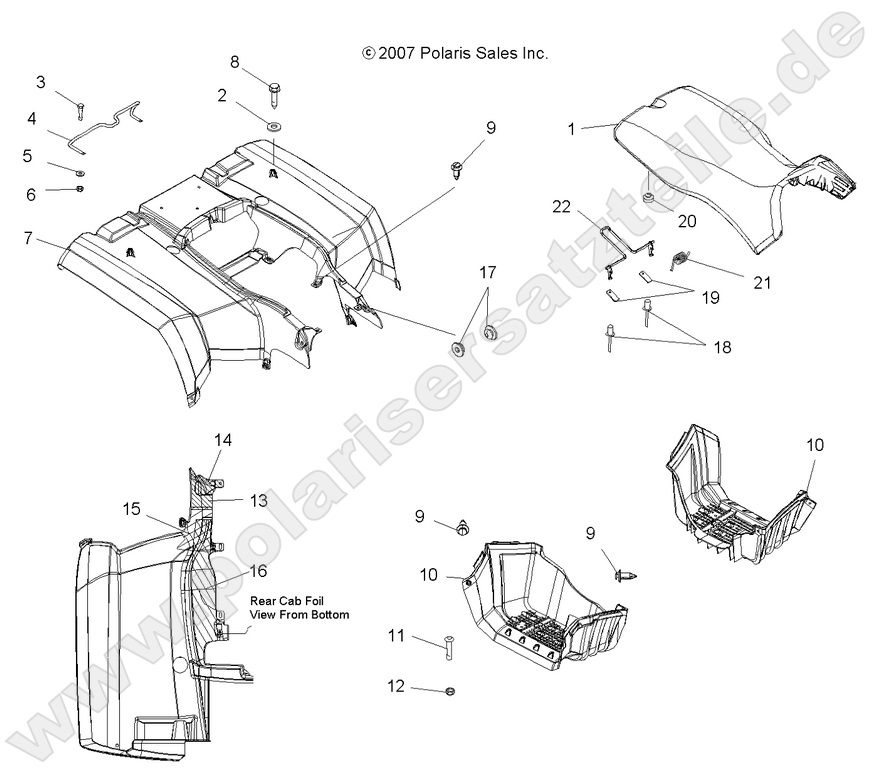 BODY, REAR CAB and SEAT