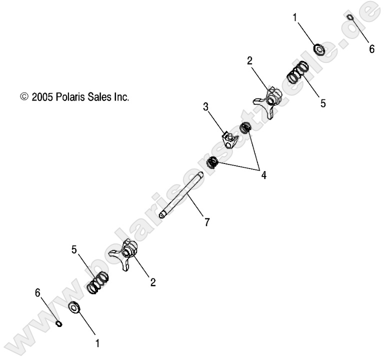 DRIVE TRAIN, MAIN GEARCASE SHIFT FORKS