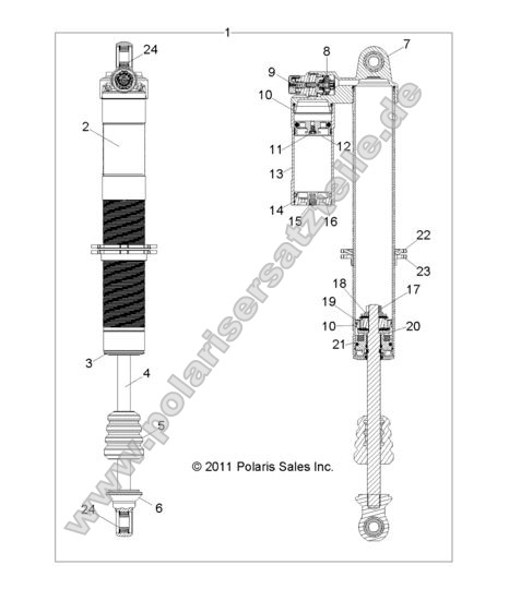 SUSPENSION, FRONT SHOCK