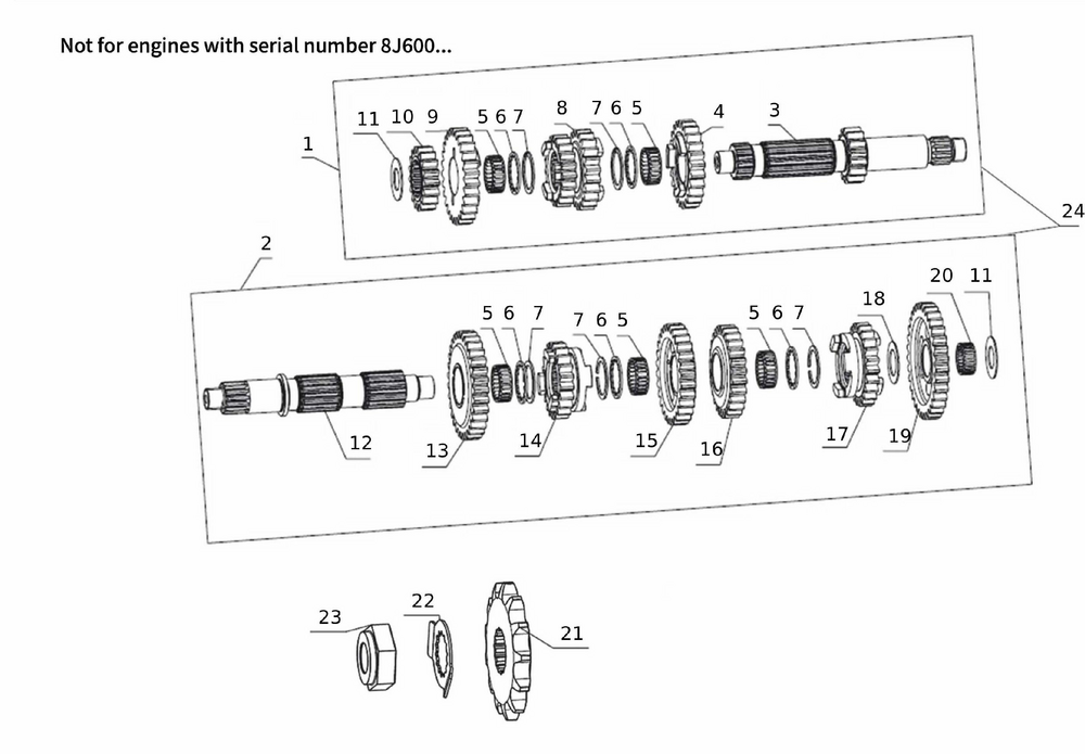 55721_0Za0homFd6dajx Getriebe nicht für Motornummer 8J600...