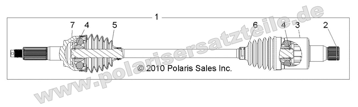 DRIVE TRAIN, REAR HALF SHAFT