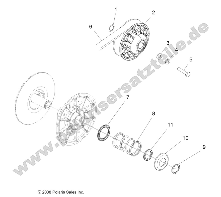DRIVE TRAIN, SECONDARY CLUTCH