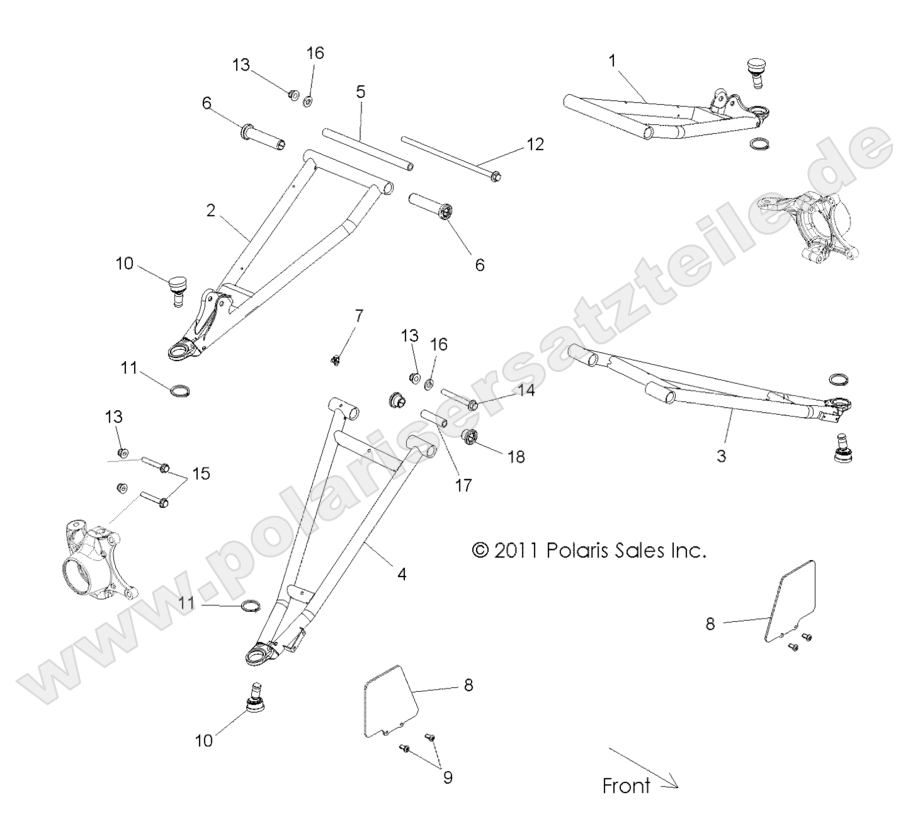 SUSPENSION, FRONT CONTROL ARMS