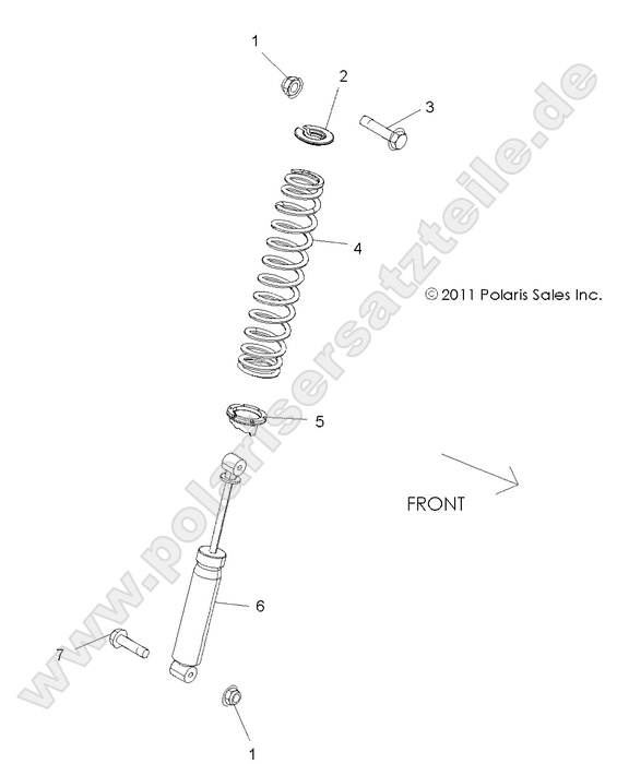 SUSPENSION, REAR SHOCK MOUNTING