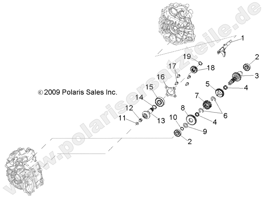 DRIVE TRAIN, MAIN GEARCASE INTERNALS