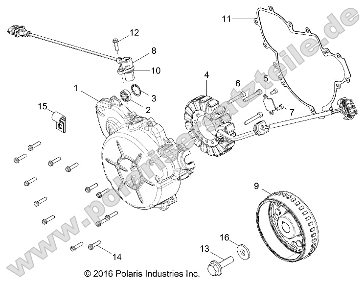 Engine, Stator and Flywheel