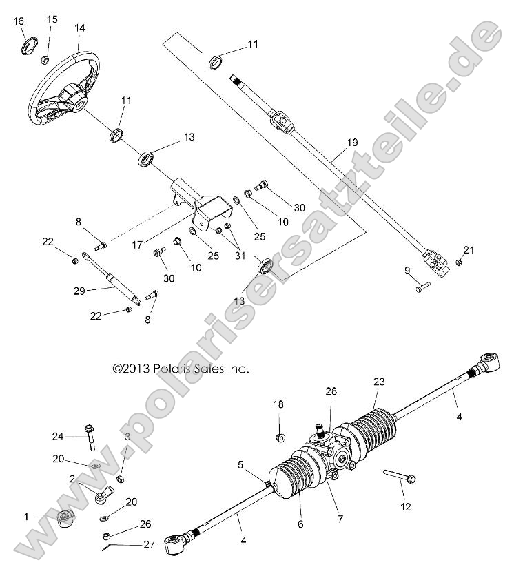 Steering, Steering Asm. (49ATVSTEERING14SP325)