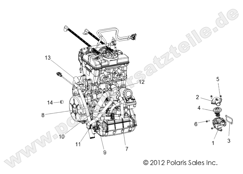 ENGINE, COOLING, THERMOSTAT and BYPASS