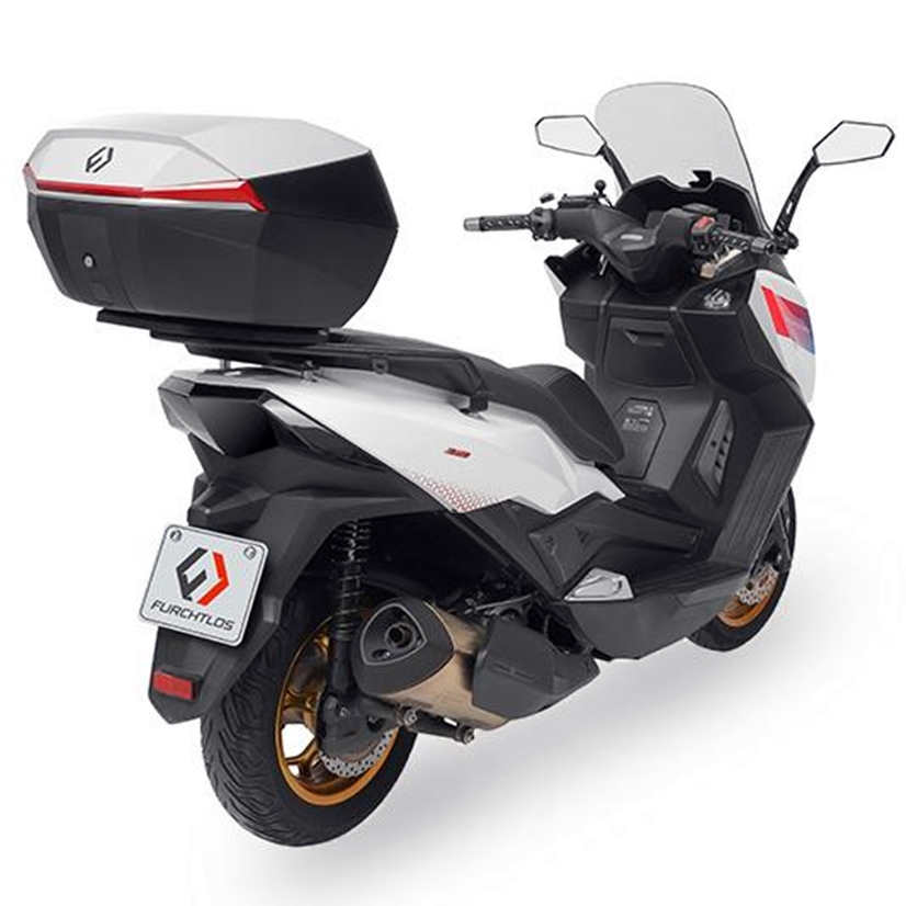 Furchtlos-SHIELD-L-Luxe-Topcase-48-Liter-weiss-rot-FU11TCUP000L25EX-100026-am-Roller