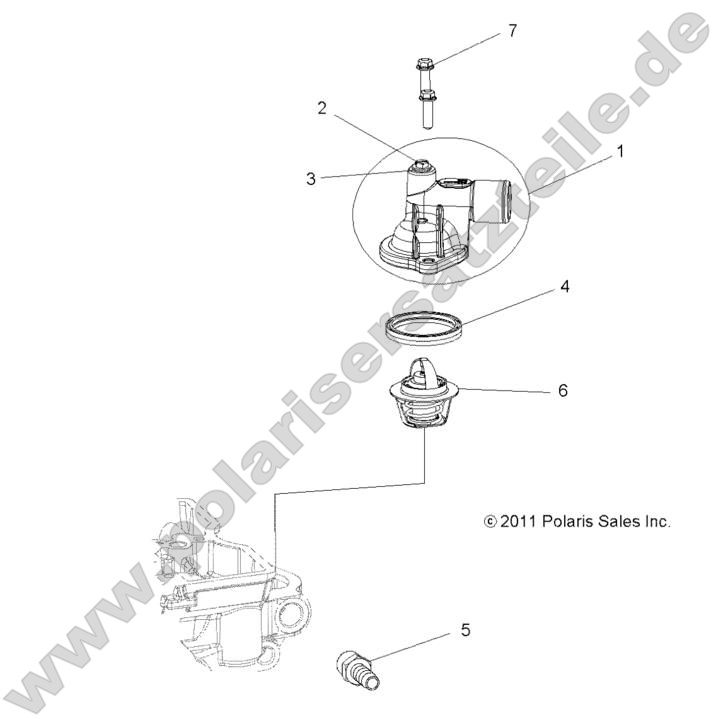 ENGINE, THERMOSTAT and COVER