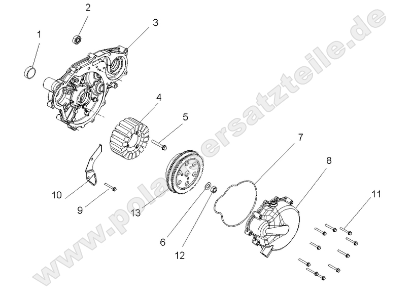 ENGINE, STATOR and FLYWHEEL