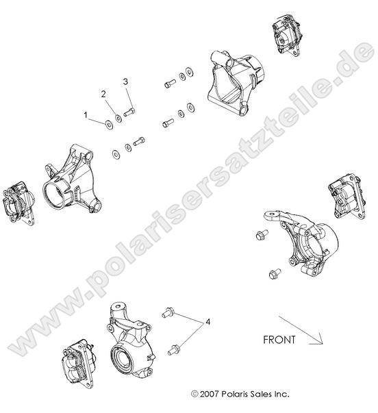 brakes caliper mounting