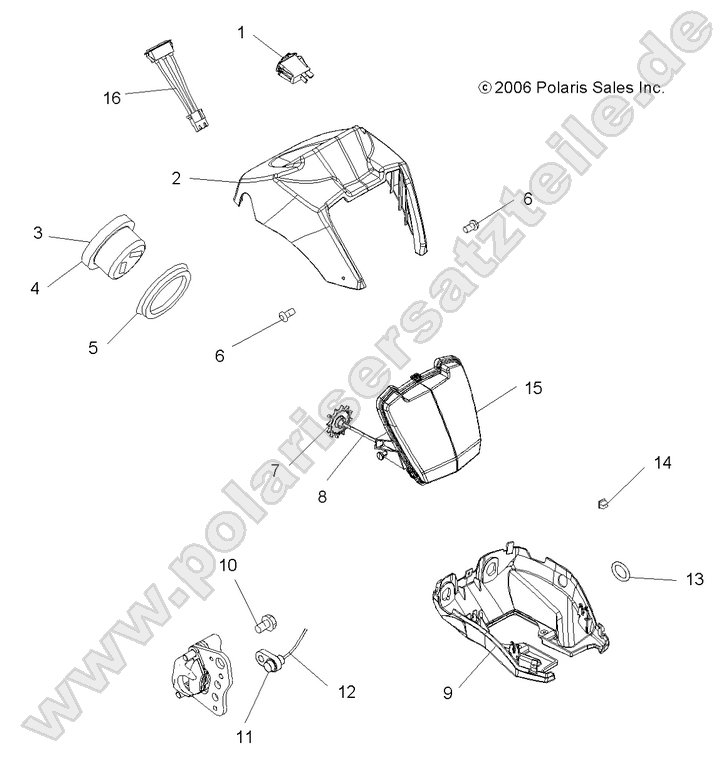 HEADLIGHT POD and SPEEDOMETER