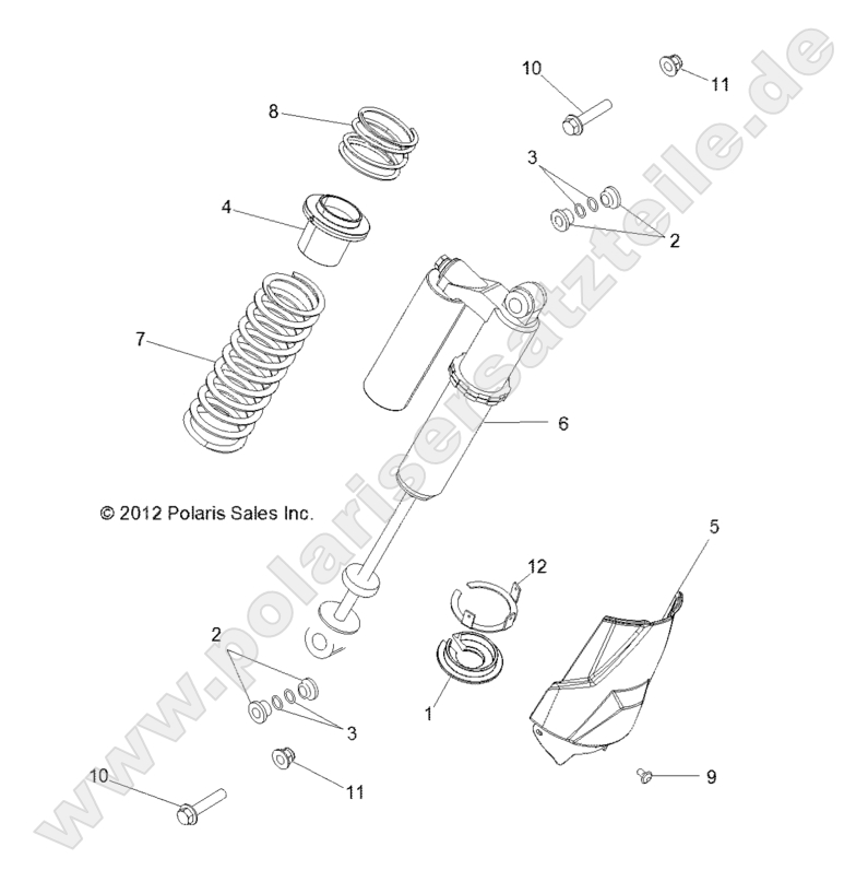 SUSPENSION, REAR SHOCK MOUNTING