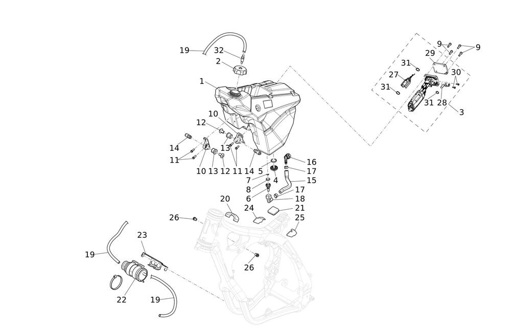 XE300MY24-Gasbehaelter Kraftstoffbehälter