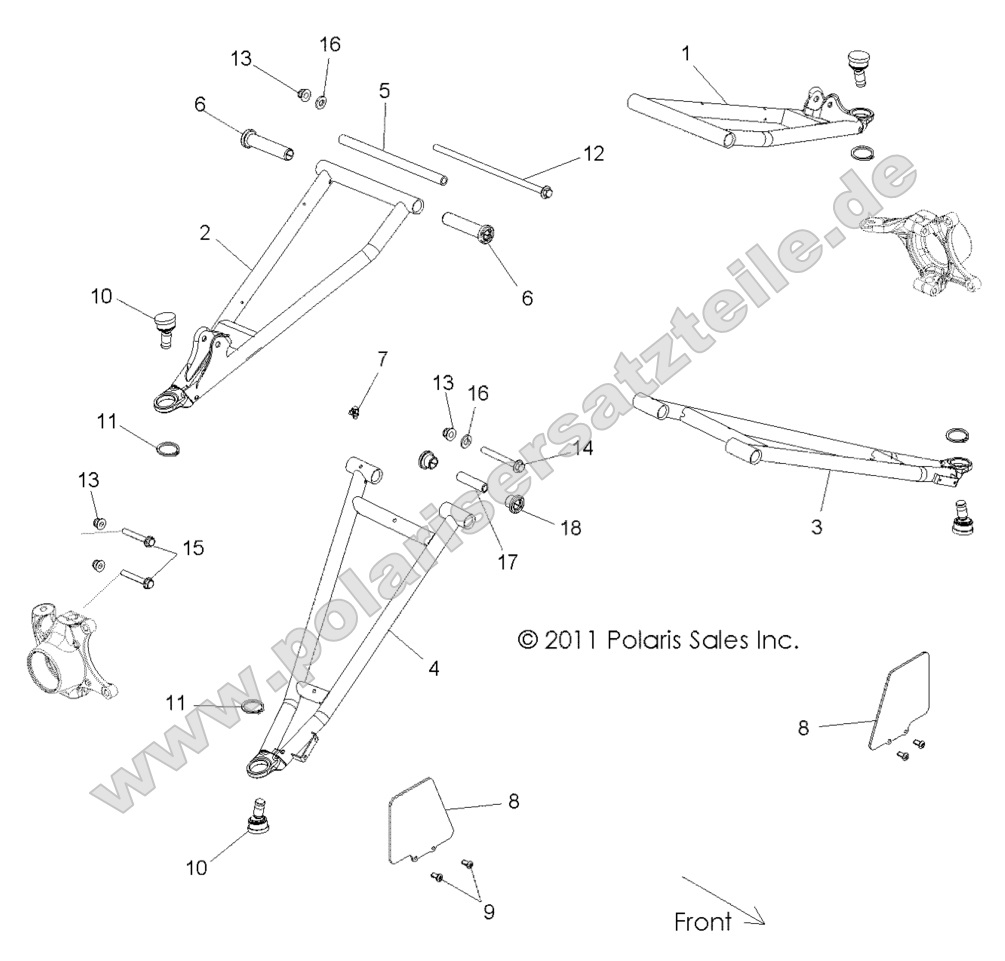 SUSPENSION, FRONT CONTROL ARMS