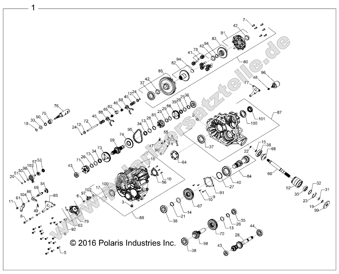 Drive Train, Main Gearcase (701255)