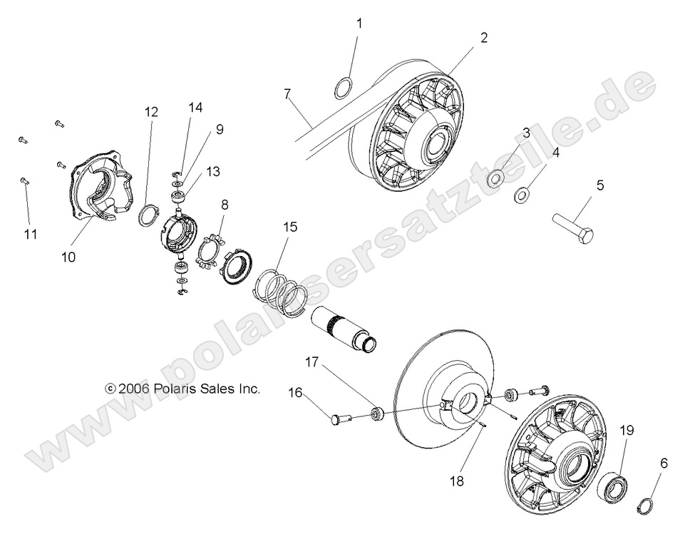 drive train secondary clutch