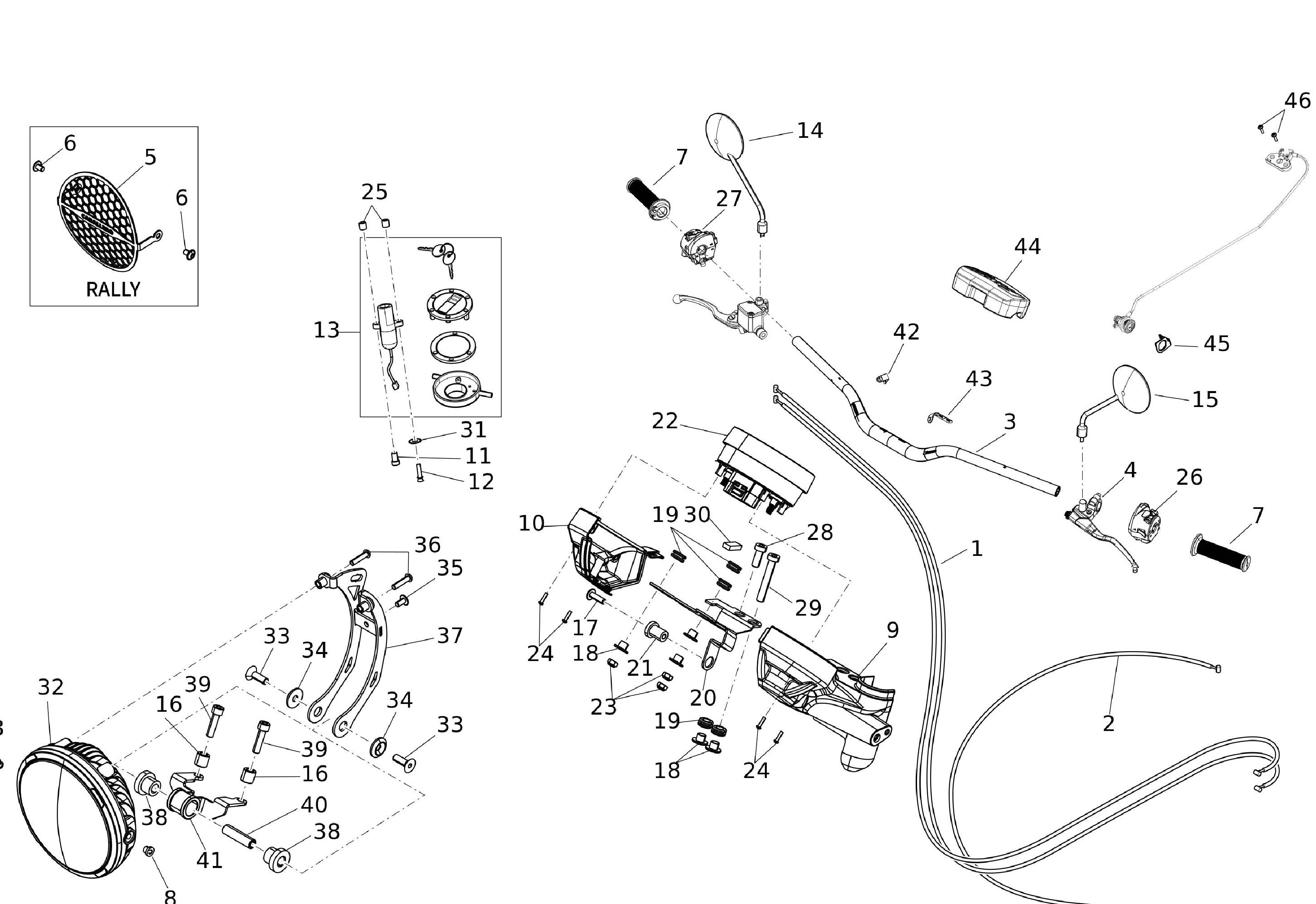 Lenker - Scheinwerfer Lenker - Scheinwerfer