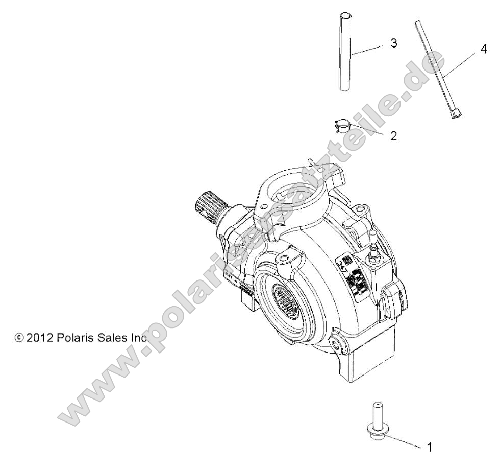 Drive Train, Gearcase Mounting, Front