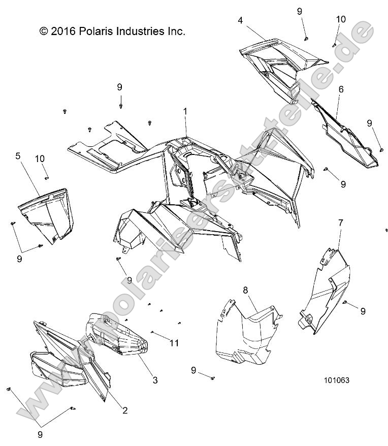 Body, Front Cab and Side Panels
